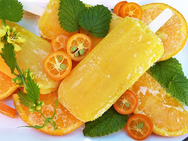 Kumquats are a fabulous ingredient for homemade ice blocks - see the wonderful range of ideas and recipes in this article