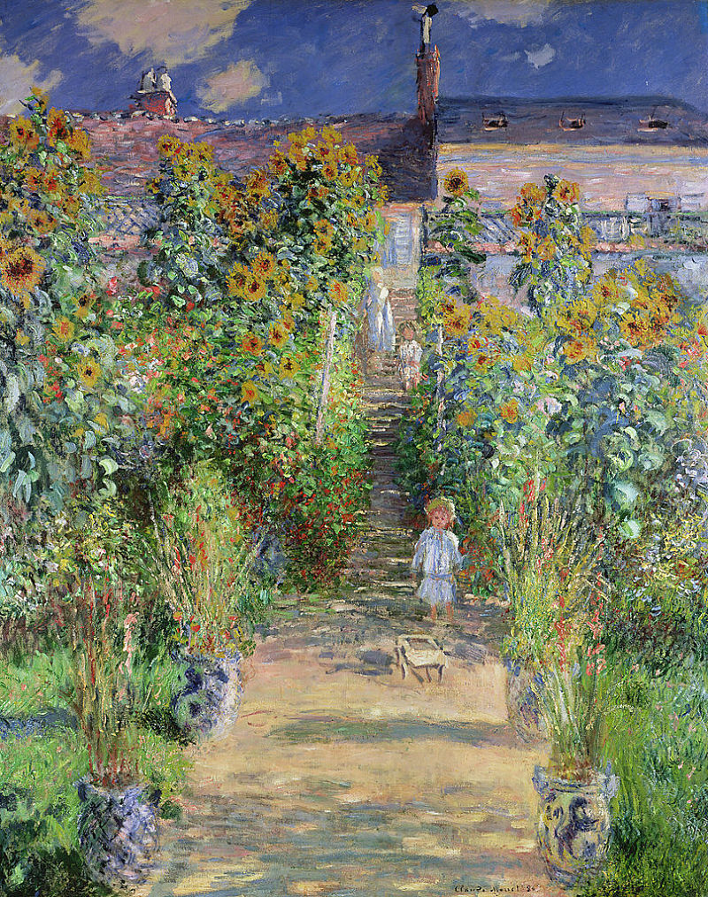 Claude Monet's painting of a garden shows the 3D aspect of a Vertical Organic Garden 