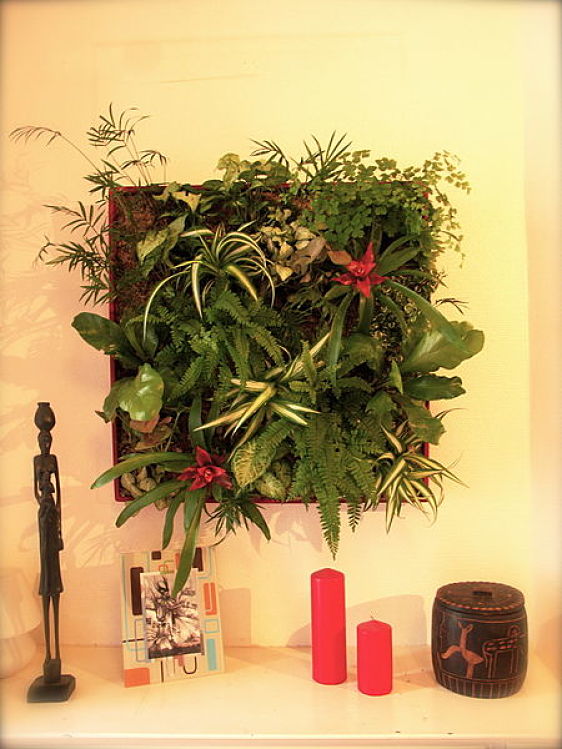 Vertical gardens can be artistic and functional if you include herbs and vegetables